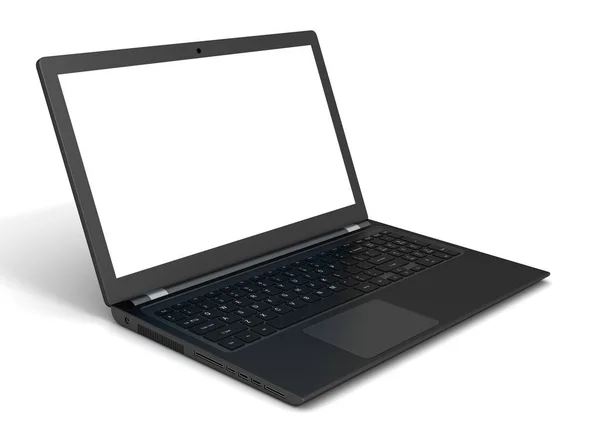 Moderne Laptop Computer Einzelne Abbildung Isoliert — Stockfoto