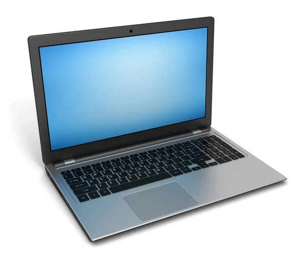 Modern Laptop Computer Single Illustration Isolated — Stock Photo, Image