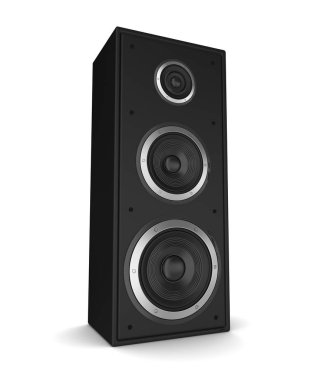 hoparlör konsepti beyaz arkaplanda izole edilmiş 3d illüstrasyon