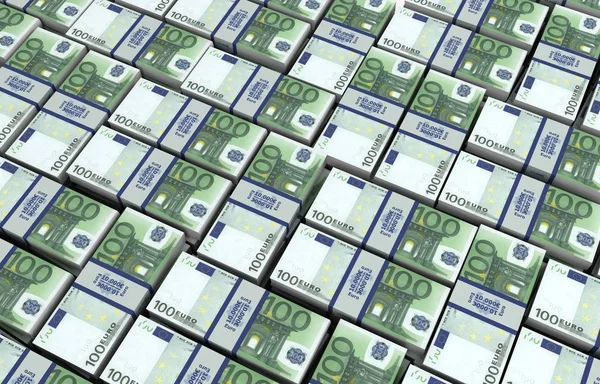 euro money bills 3d illustration isolated on white background