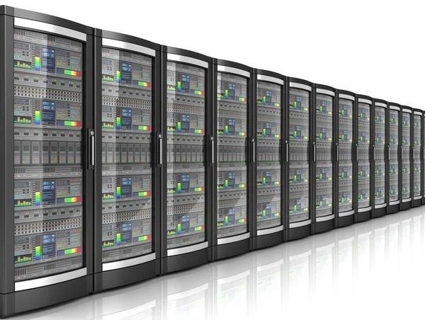 Network Workstation Servers Illustration Isolated White Background — Stock Photo, Image
