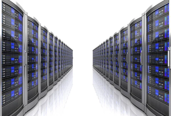 Network Workstation Servers Illustration Isolated White Background — Stock Photo, Image