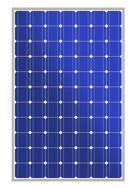 solar panel concept 3d illustration isolated on white background