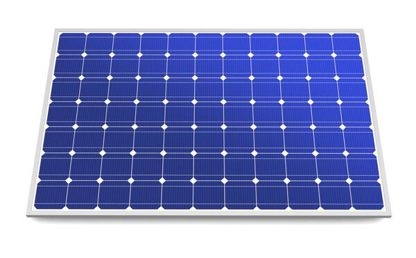 solar panel concept 3d illustration isolated on white background