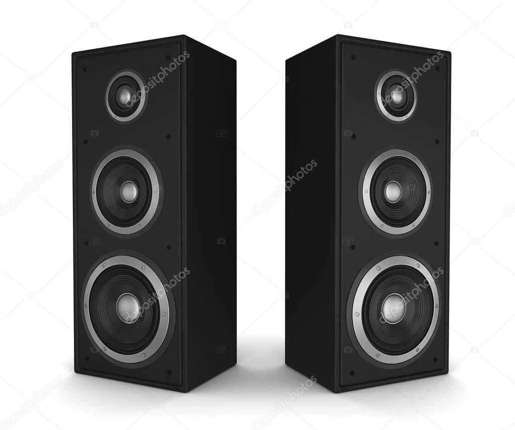 speaker concept 3d illustration isolated on white background