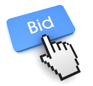 teklifi düğmesini kavramı 3d çizim