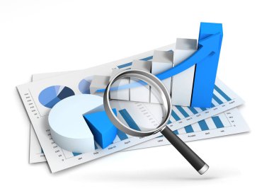 iş finans grafik 3d çizim