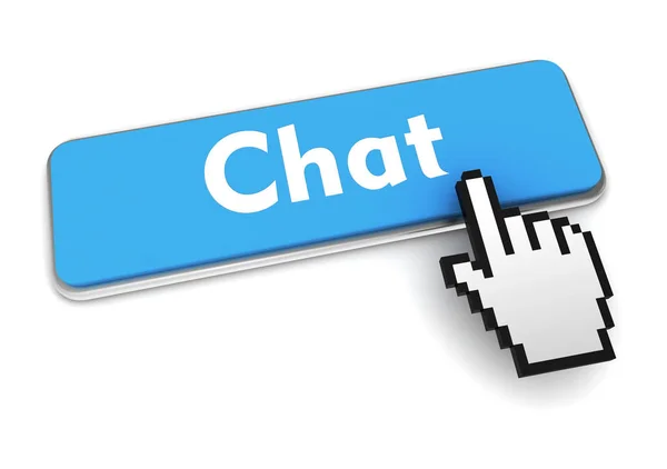 Chat button concept 3d illustration — Stock Photo, Image