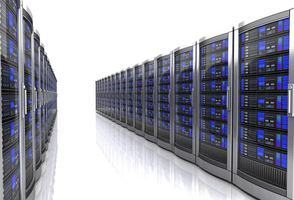 Сетевой сервер рабочей станции 3d иллюстрация — стоковое фото