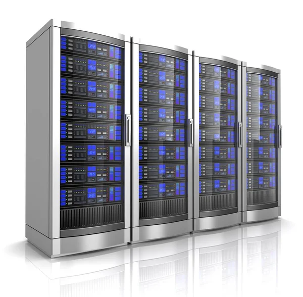 Netzwerk-Workstation-Server 3D-Abbildung — Stockfoto