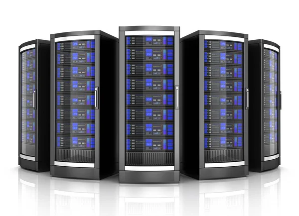 network workstation servers 3d illustration