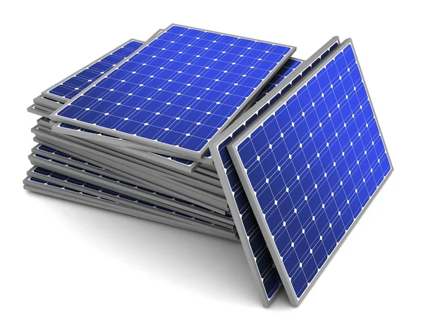 Solar panel concept 3d illustration — Stock Photo, Image