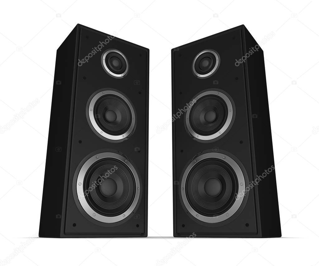 speaker concept 3d illustration