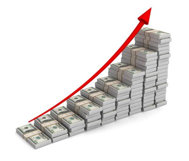 para grafik 3d illüstrasyon izole beyaz arka plan üzerinde
