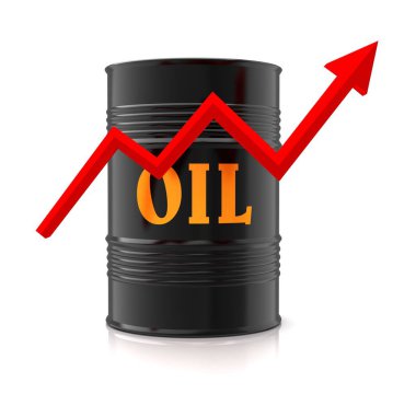 petrol varil ve yukarı doğru grafik 3d çizim