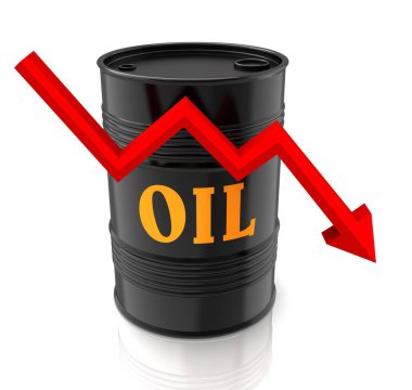 petrol varil ve aşağıya doğru grafik 3d çizim