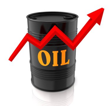 petrol varil ve yukarı doğru grafik 3d çizim