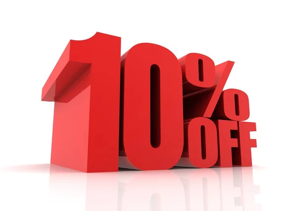 Ten percent off sale concept illustration — Stock Photo, Image