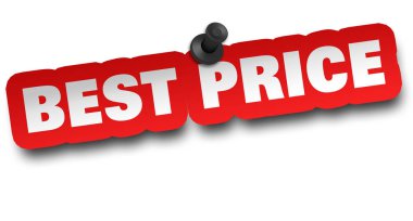 En iyi fiyat kavramı 3d illüstrasyon izole