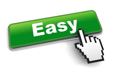 kolay kavramı 3d illüstrasyon izole