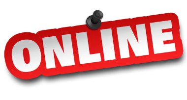 online kavramı 3d illüstrasyon izole