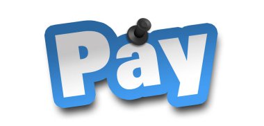 3d illüstrasyon izole kavramı ödeme