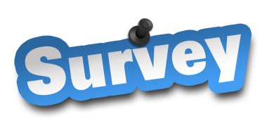 Anket kavramı 3d illüstrasyon izole