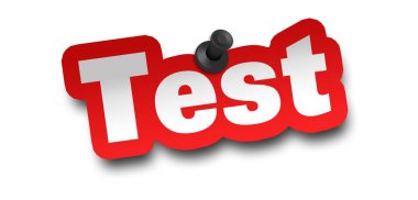 3d illüstrasyon izole kavramı test