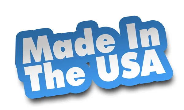 Gemaakt in usa concept 3d illustratie geïsoleerd — Stockfoto