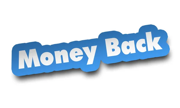Geld terug concept 3d illustratie geïsoleerd — Stockfoto