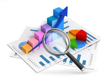 iş finans grafik 3d çizim