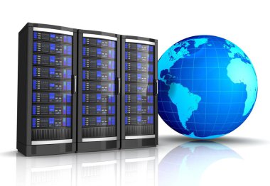 ağ iş istasyonu sunucu 3d çizim