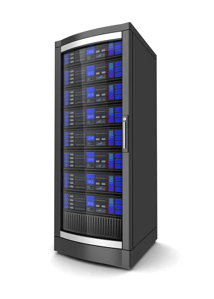 Einzelne Netzwerk-Workstation-Server 3D-Abbildung — Stockfoto