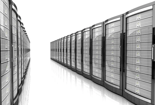 Мережевий Робочий Сервер Ілюстрація Ізольована Білому Фоні — стокове фото