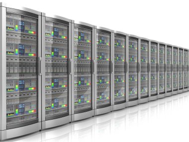 ağ iş istasyonu sunucuları 3d çizim