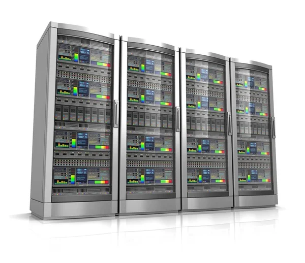 network workstation servers 3d illustration