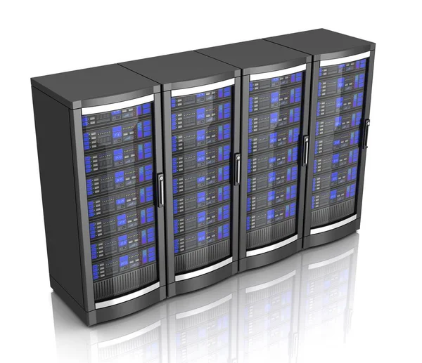 network workstation servers 3d illustration