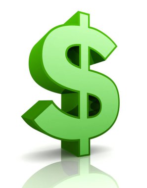 dolar işareti kavramı 3d çizim