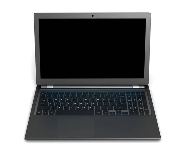 Laptop computer einzelne 3d illustration — Stockfoto