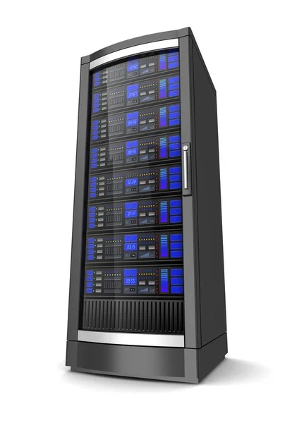 Single network workstation server 3d illustration — Stock Photo, Image