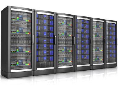 ağ iş istasyonu sunucuları 3d çizim