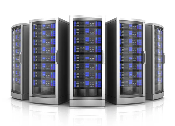 Netzwerk-Workstation-Server 3D-Abbildung — Stockfoto