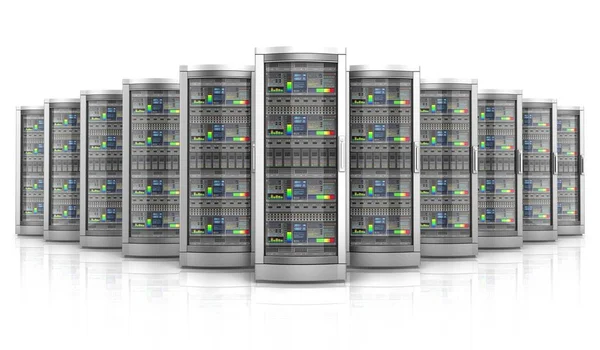 network workstation servers 3d illustration