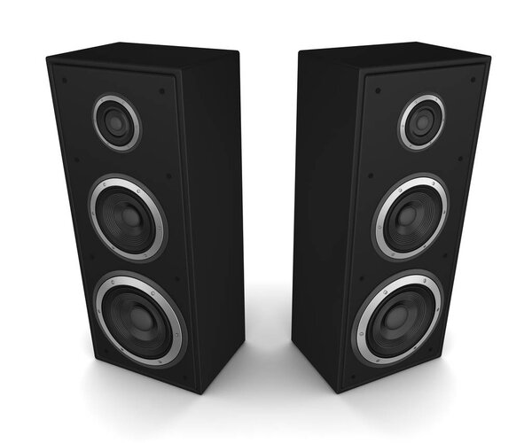Speaker concept 3d illustration isolated on white background