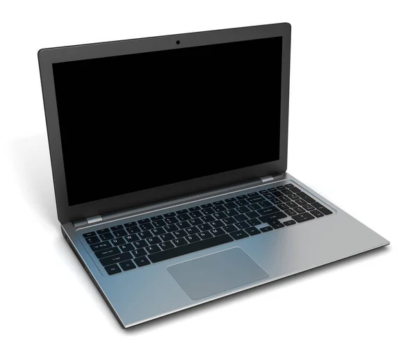 Moderne Laptop Computer Einzelne Abbildung Isoliert — Stockfoto