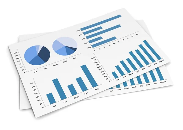 Business Finance Grafiek Grafiek Illustratie Geïsoleerd — Stockfoto