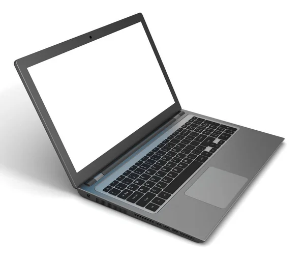 Moderne Laptop Computer Einzelne Abbildung Isoliert — Stockfoto