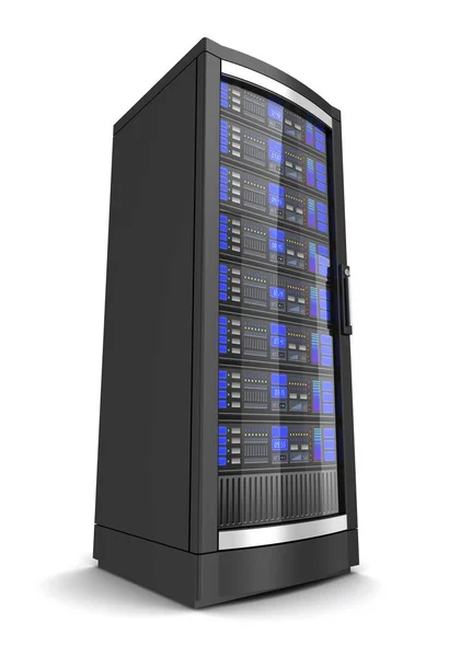 Nätverk Arbetsstation Server Illustration Isolerade Vit Bakgrund — Stockfoto