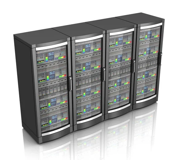 Network Workstation Servers Illustration Isolated White Background — Stock Photo, Image