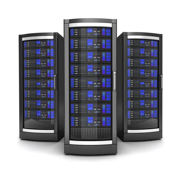 Netwerk Werkstation Servers Illustratie Geïsoleerd Witte Achtergrond — Stockfoto